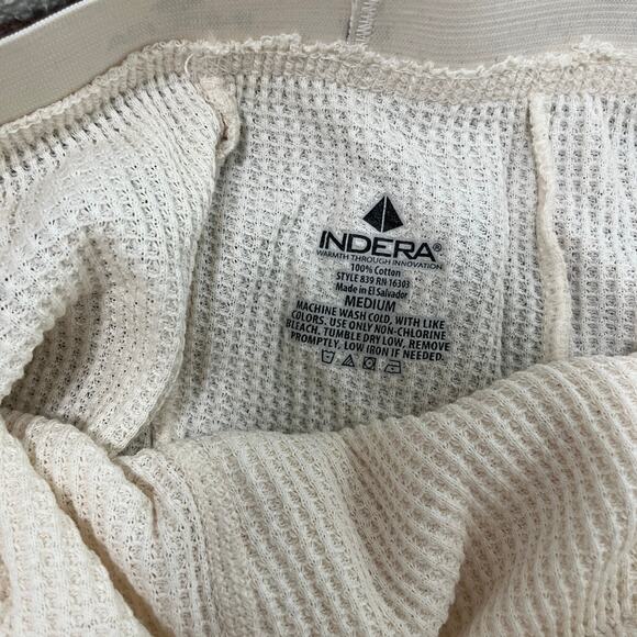 Indera Men's White Long John Underwear Size Medium - Picture 4 of 4